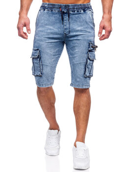 Short cargo denim para hombre azul Bolf HY816