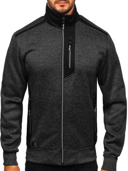 Sudadera-chaqueta con cuello alto para hombre grafito Bolf TC1232