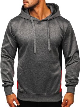 Sudadera para hombre con capucha color grafito Denley JK99118