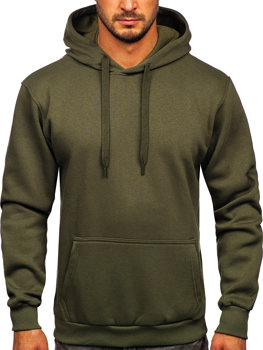 Sudadera tipo canguro con capucha para hombre caqui Bolf 1004