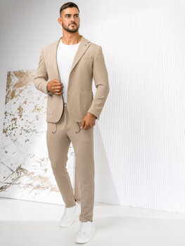 Traje casual para hombre beige Bolf 01