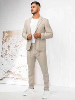 Traje casual para hombre beige claro Bolf 09