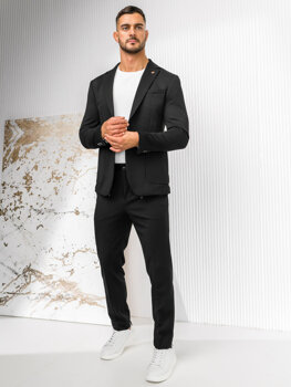 Traje casual para hombre negro Bolf 13