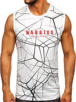 Camiseta tank top sin estampado para hombre color blanco Bolf 1205