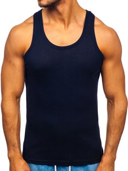 Camiseta tank top sin estampado para hombre negra Bolf 99002