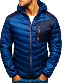 Chaqueta deportiva de entretiempo para hombre azul Bolf 1908A