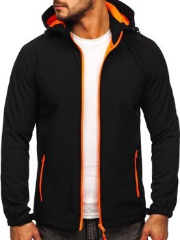 Chaqueta softshell para hombre negro y azul Bolf WX061A