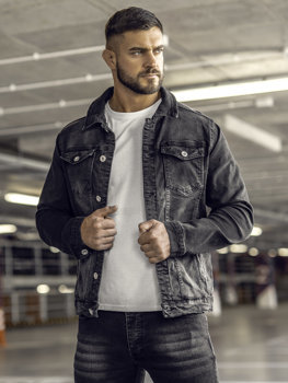 Chaqueta vaquera forrada para hombre blanco Bolf MJ541