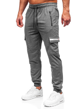 Pantalón grueso de combate joggers de chándal para hombre gris Bolf JX8715A