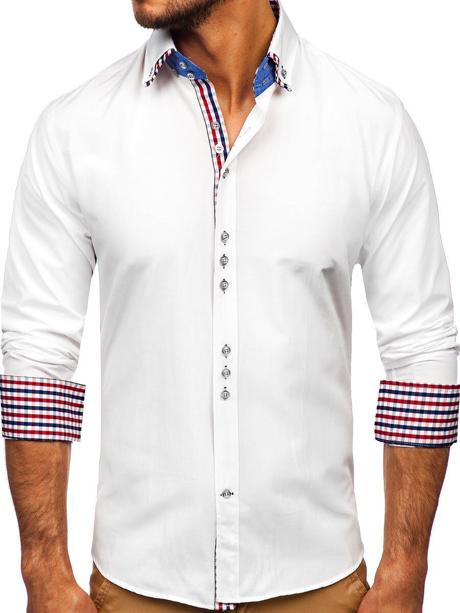 Camiseta De Mangas Largas Para Hombres Camisa De 2 Colores Moda Béisbol  Elegante