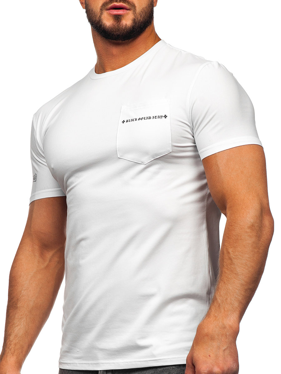 Camiseta de manga corta con impresión para hombre blanco Bolf 14950A BLANCO