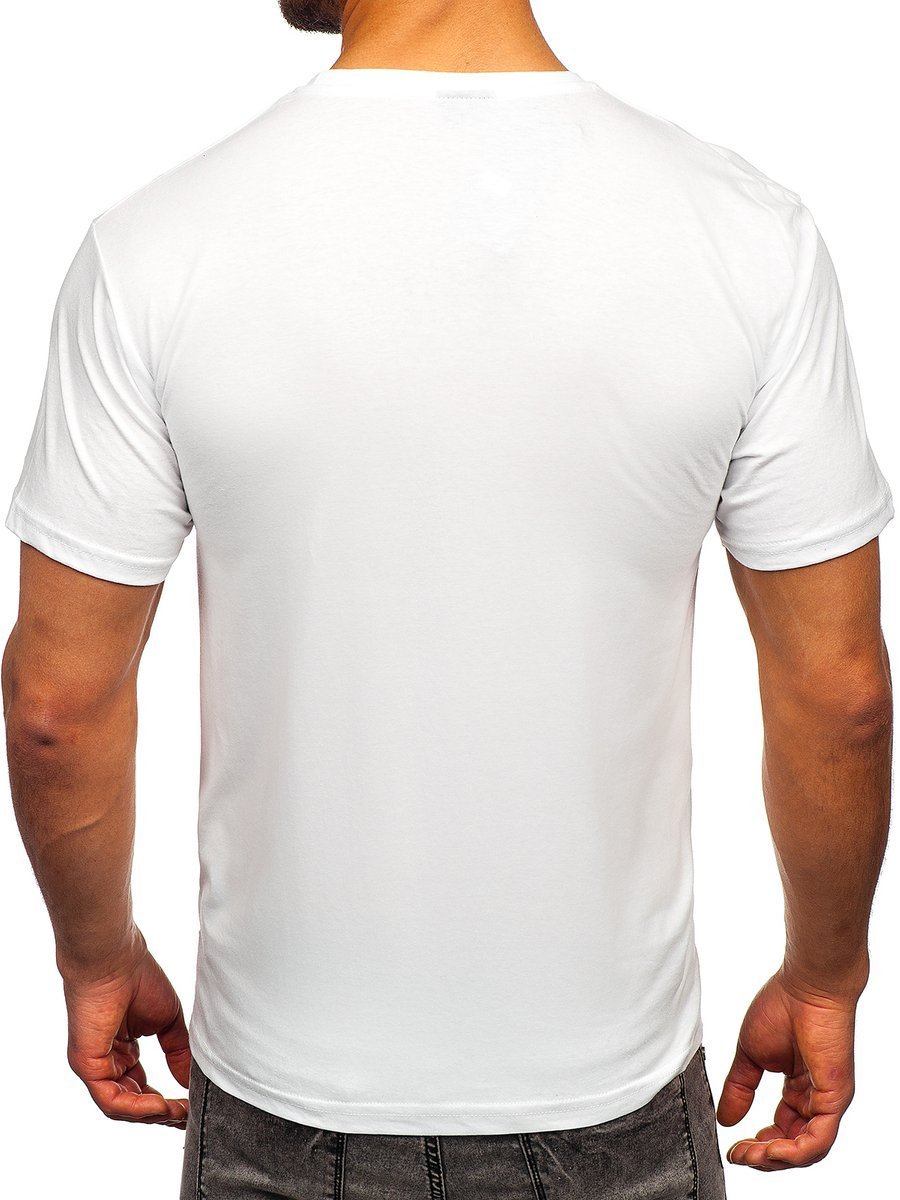 Camiseta de manga corta con impresión para hombre blanco Bolf 14950A BLANCO