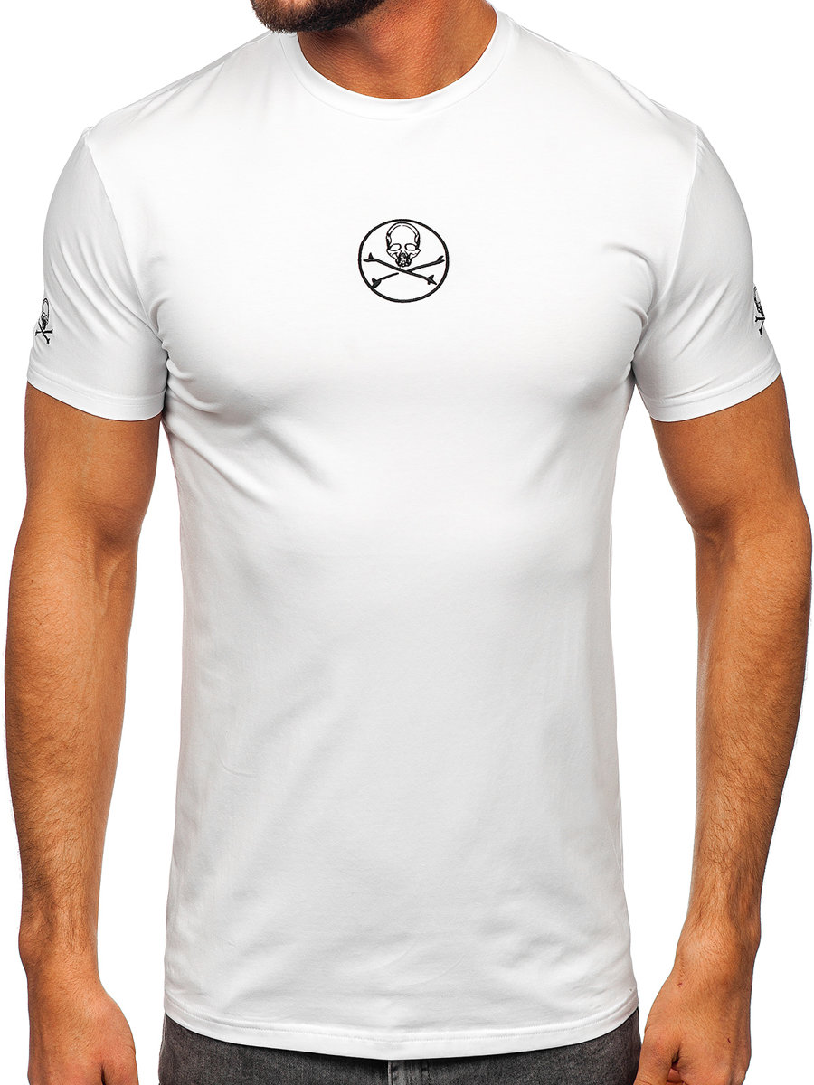 Camiseta de manga corta con impresión para hombre blanco Bolf 14950A BLANCO