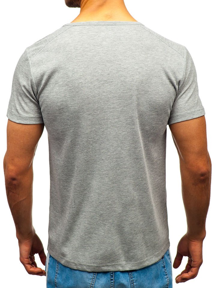 Camiseta Lisa Para Hombre Gris Bolf C3065 Gris 