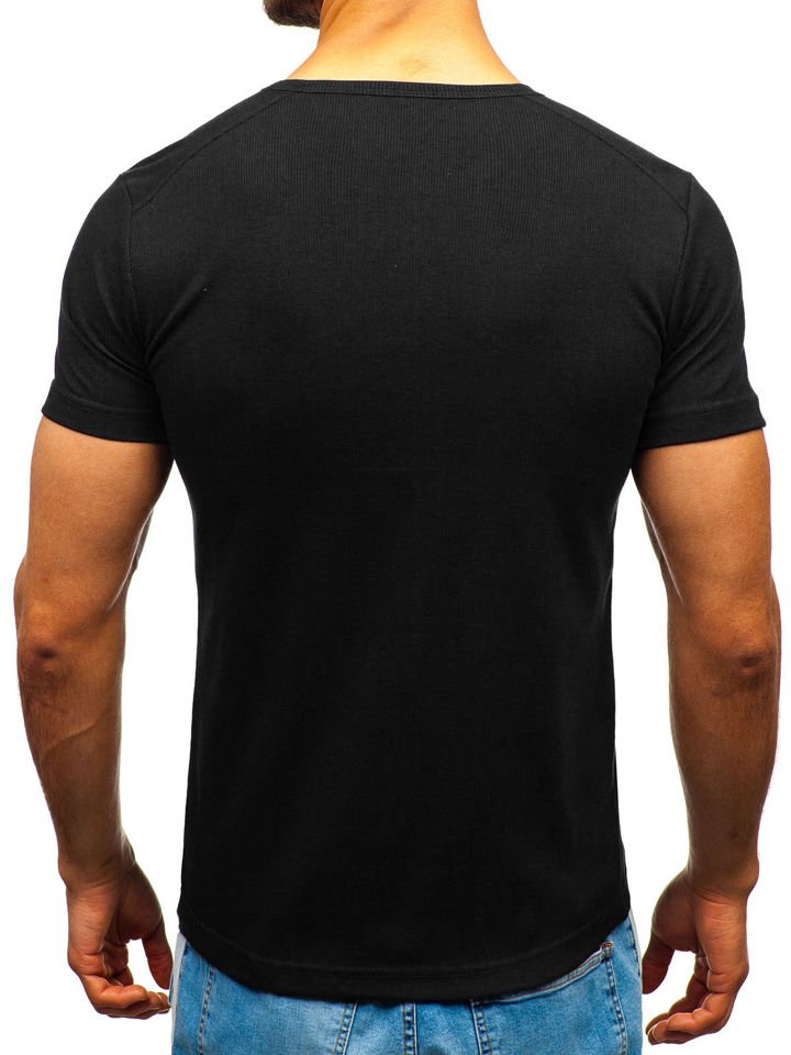 Camiseta lisa para hombre negra Bolf C3065 NEGRO