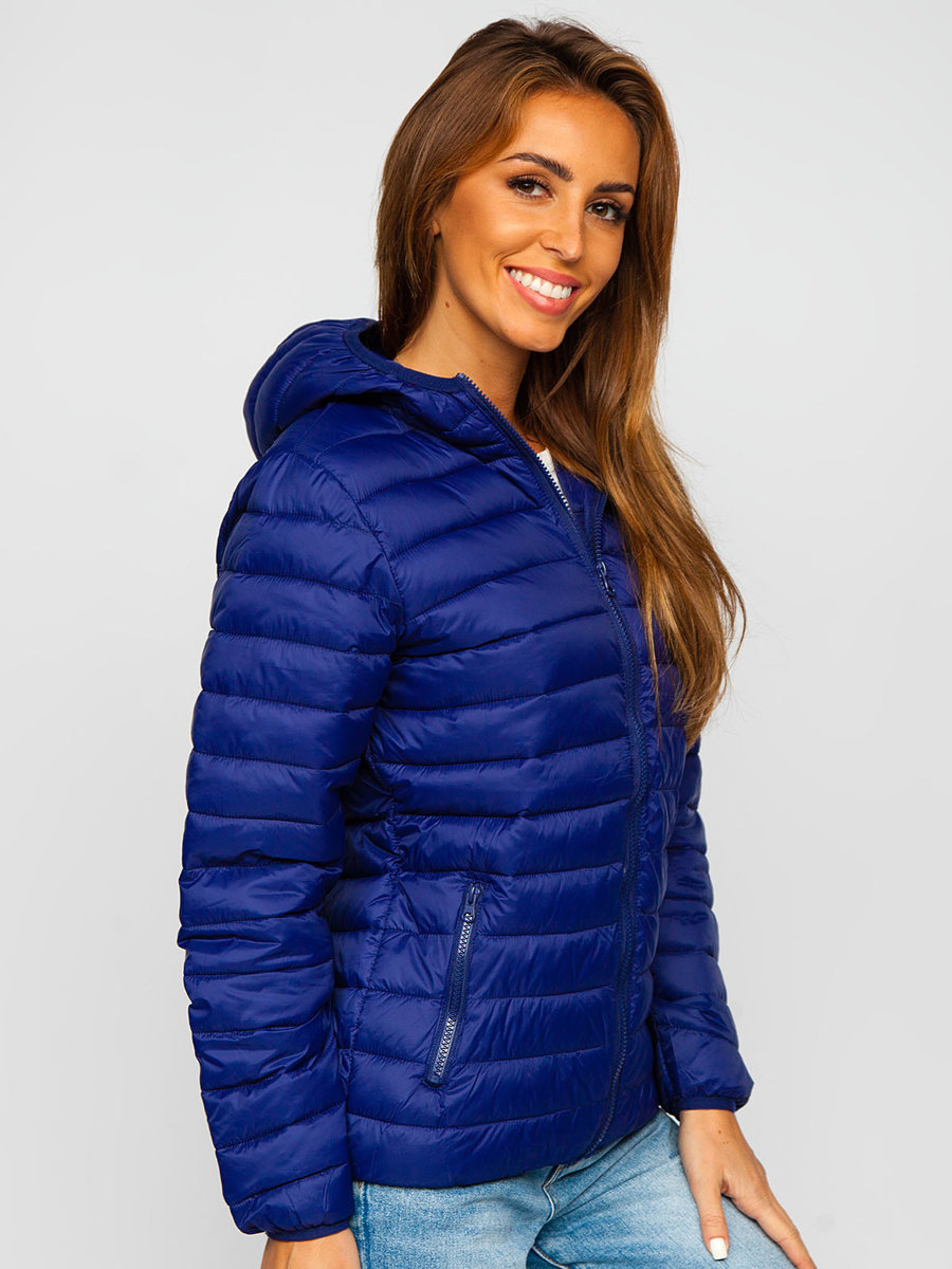 Chaqueta acolchada de mujer modelo Pirineos azul marino