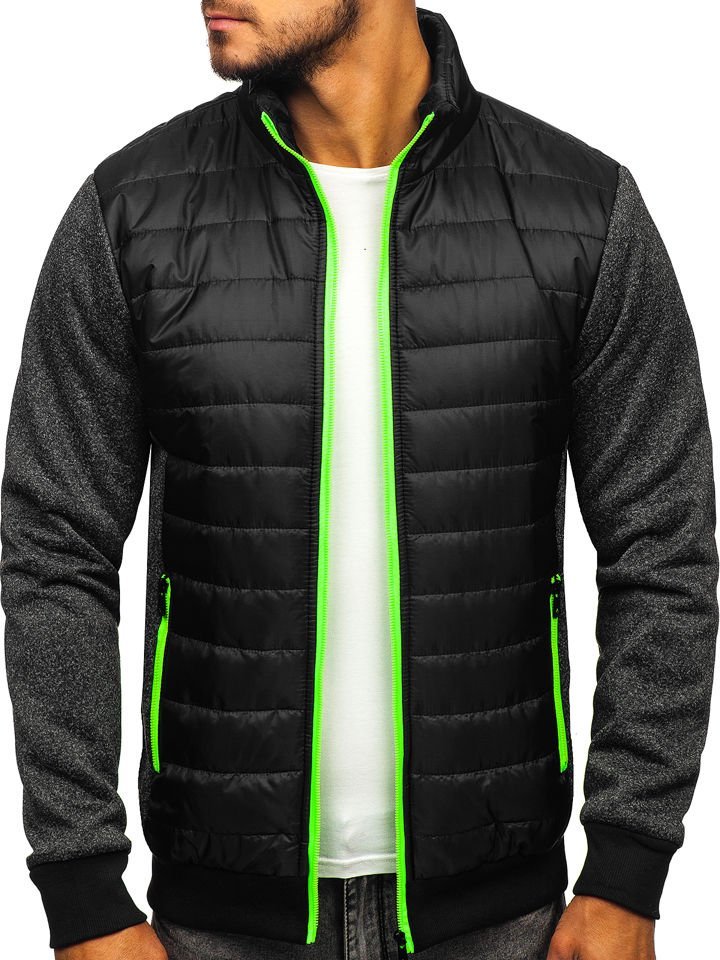 Chaqueta de entretiempo para hombre negro Bolf TY50