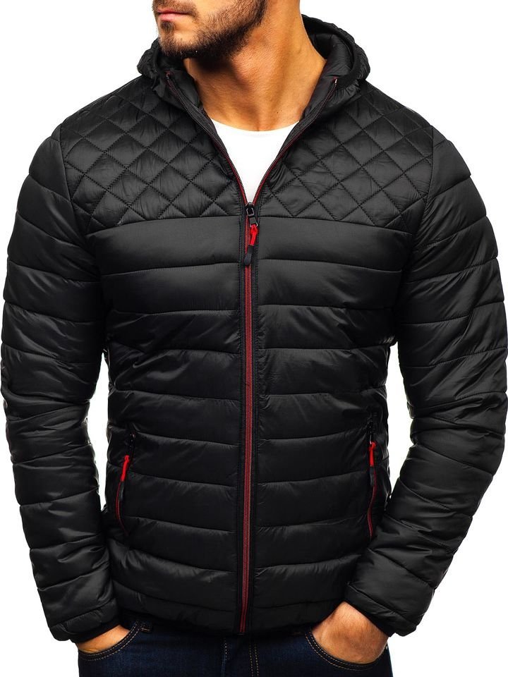 Chaqueta de invierno deportiva para hombre negro Bolf LY1010 NEGRO