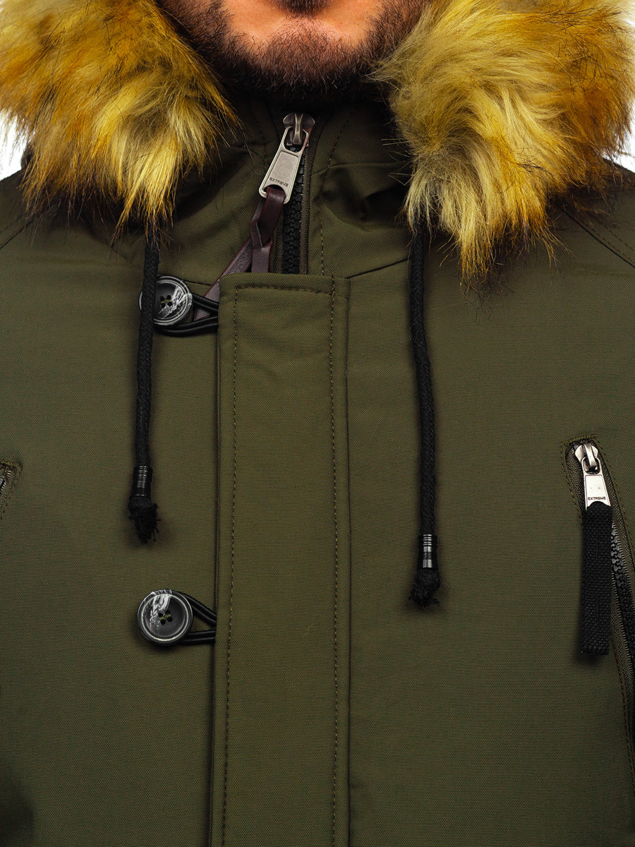 Chaqueta de invierno parka para hombre verde Bolf 1795