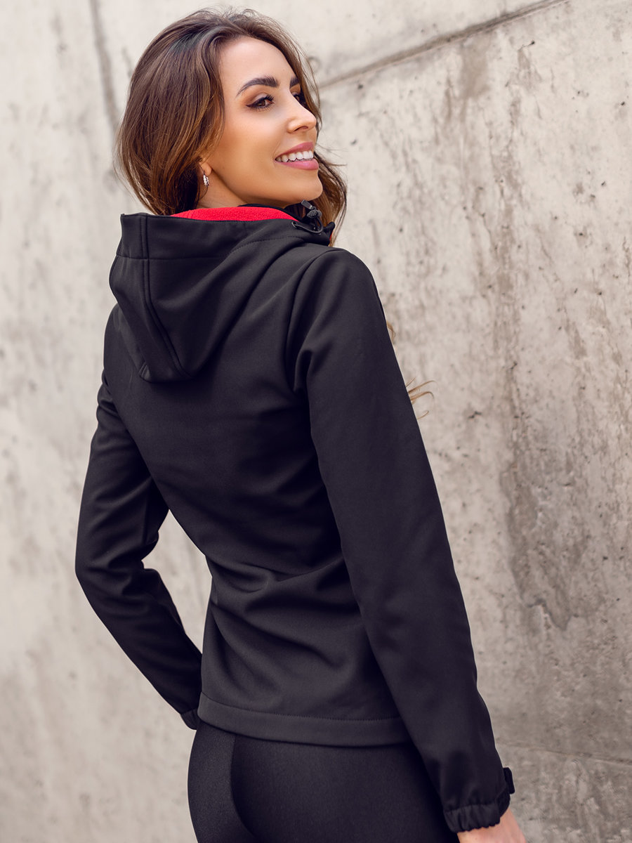 Chaqueta softshell de entretiempo para mujer color negro Bolf HH018