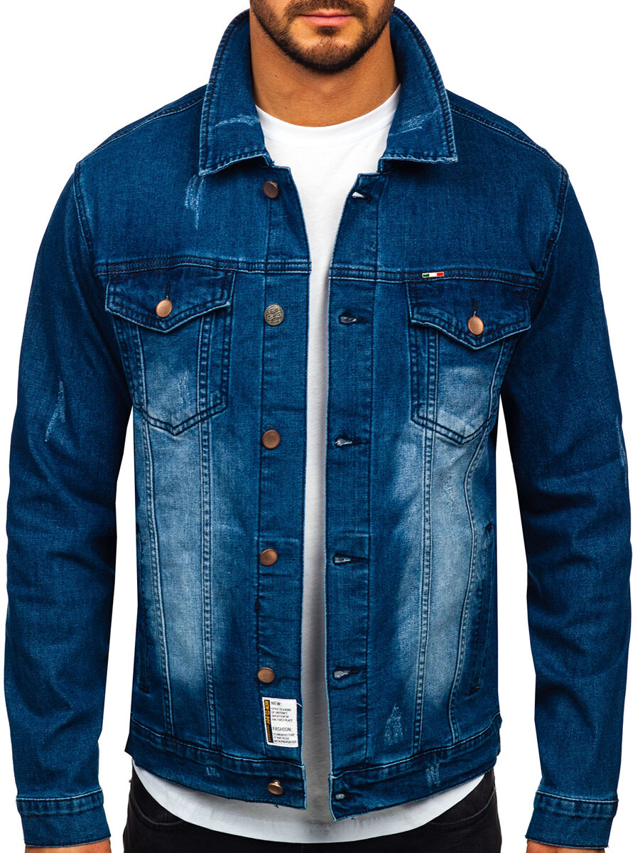 Chaqueta vaquera Slim Fit para hombre azul marino - GB178