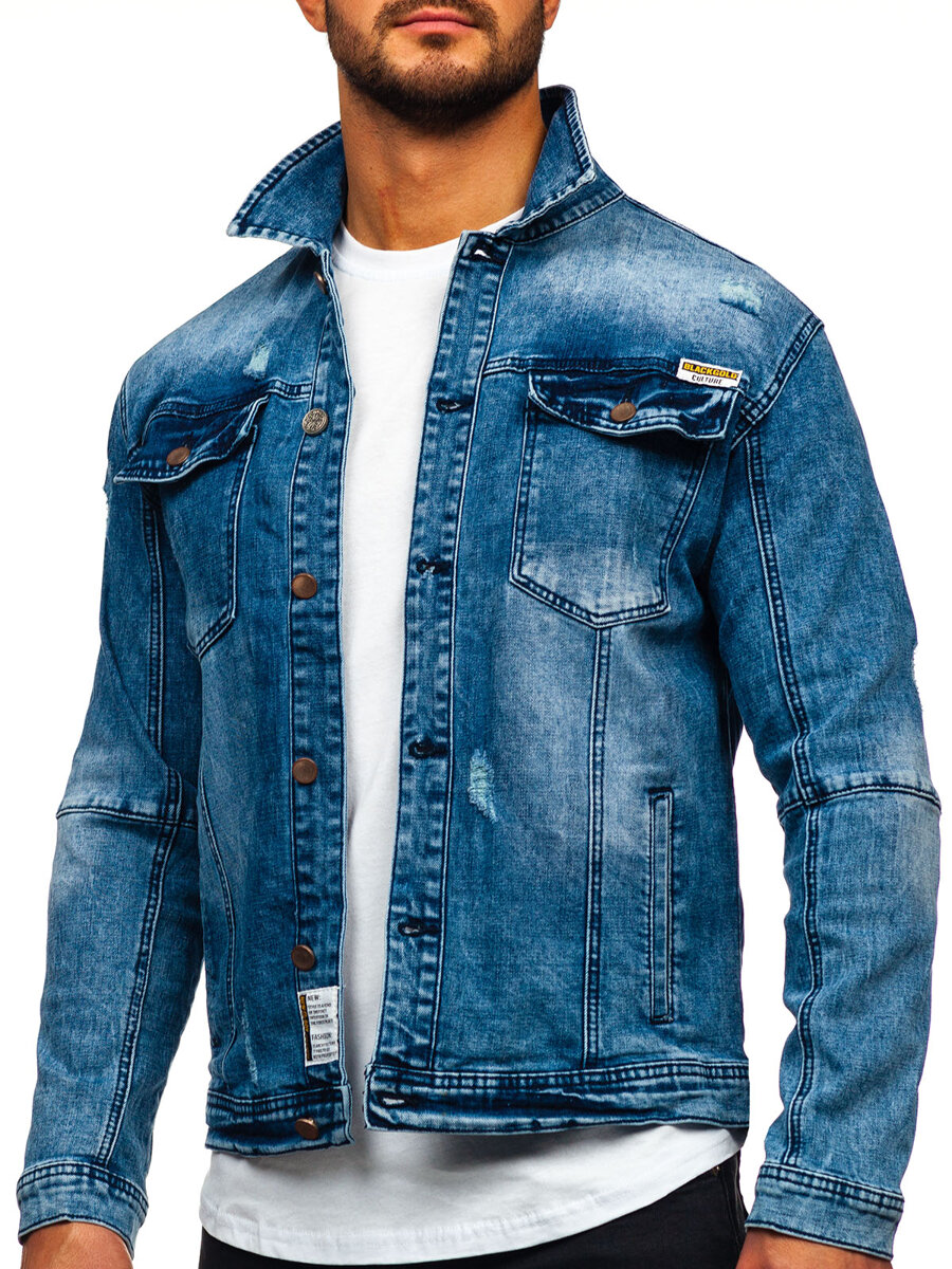 Chaqueta vaquera para hombre azul Bolf MJ507B AZUL