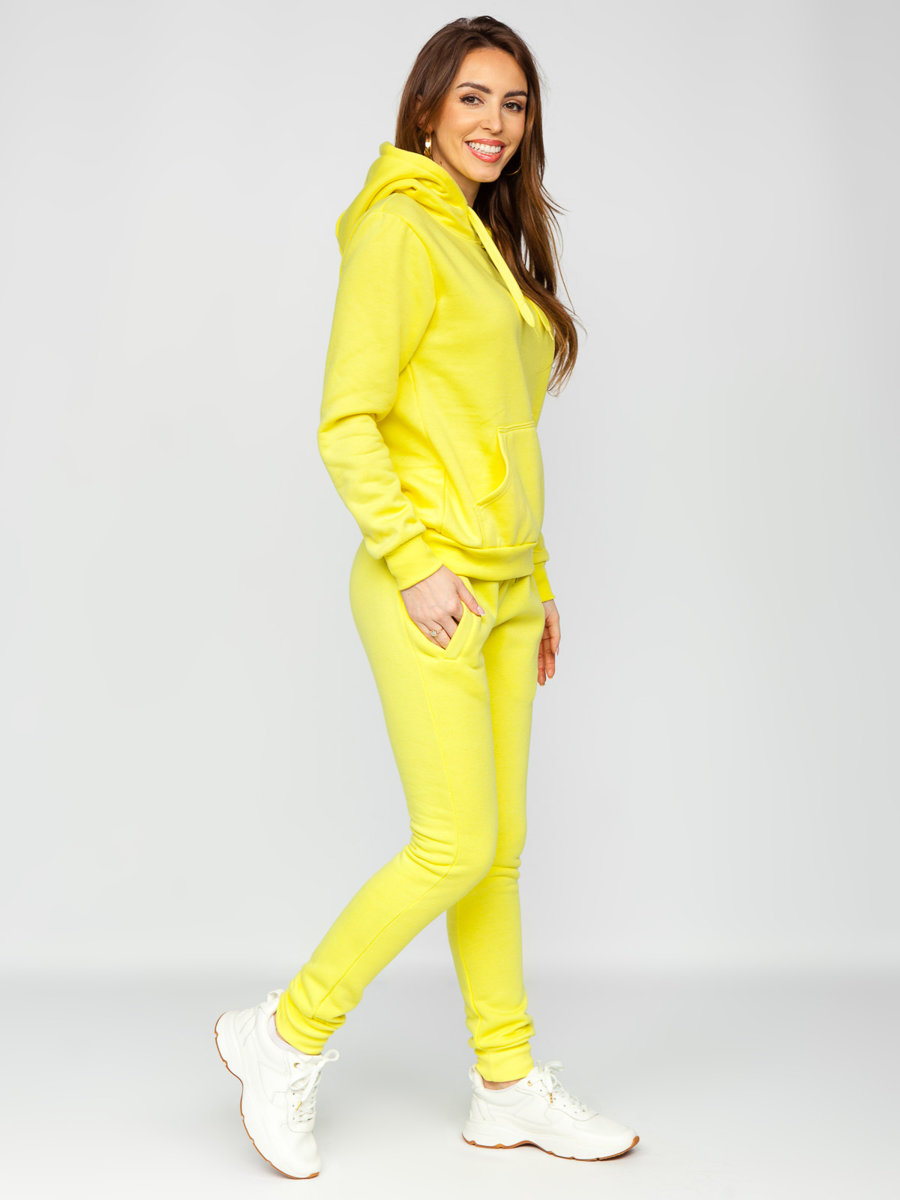Sudadera con capucha para mujer amarillo fluorescente Bolf W02