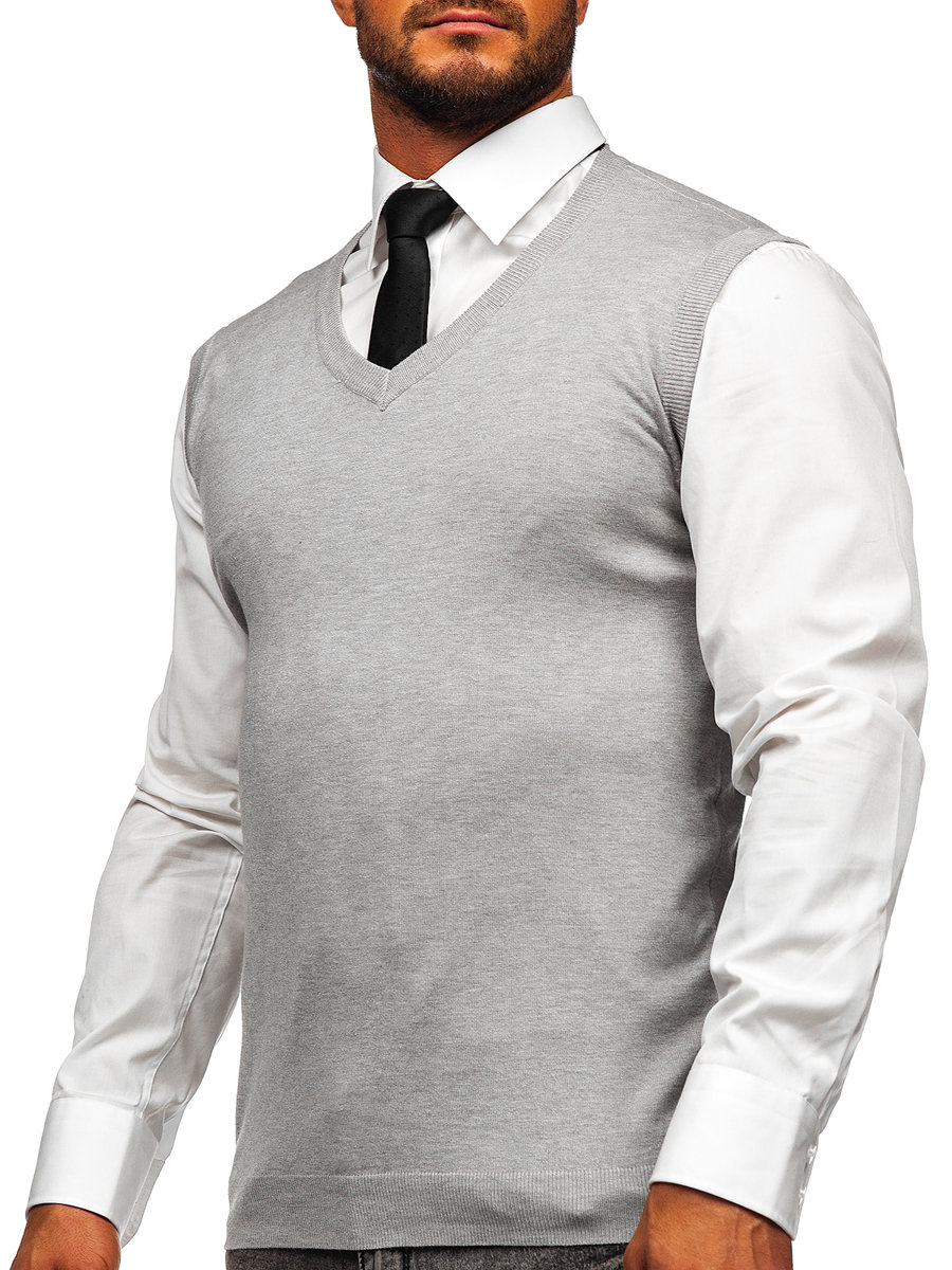 Jersey sin mangas para hombre gris Bolf MM6005