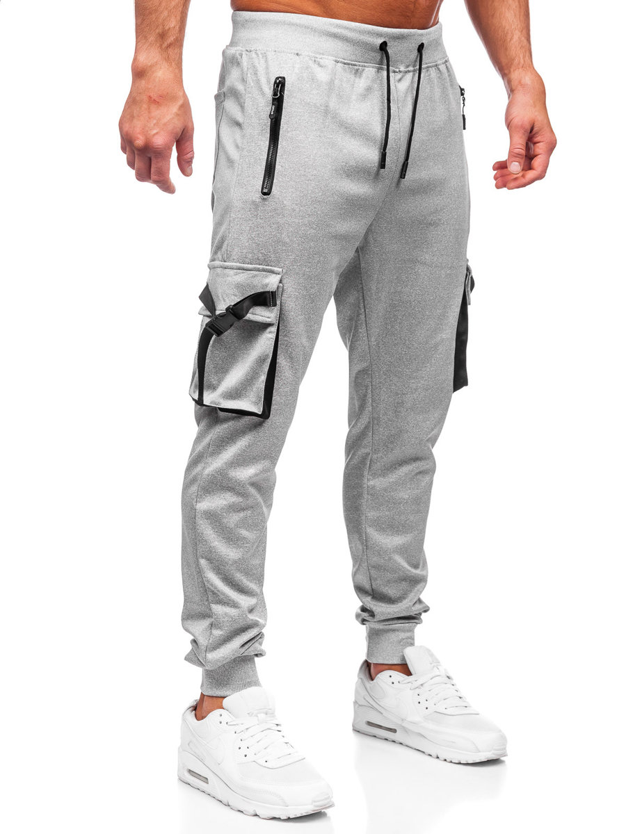 Pantalón corto de chándal tipo cargo para hombre gris Bolf JX762 GRIS