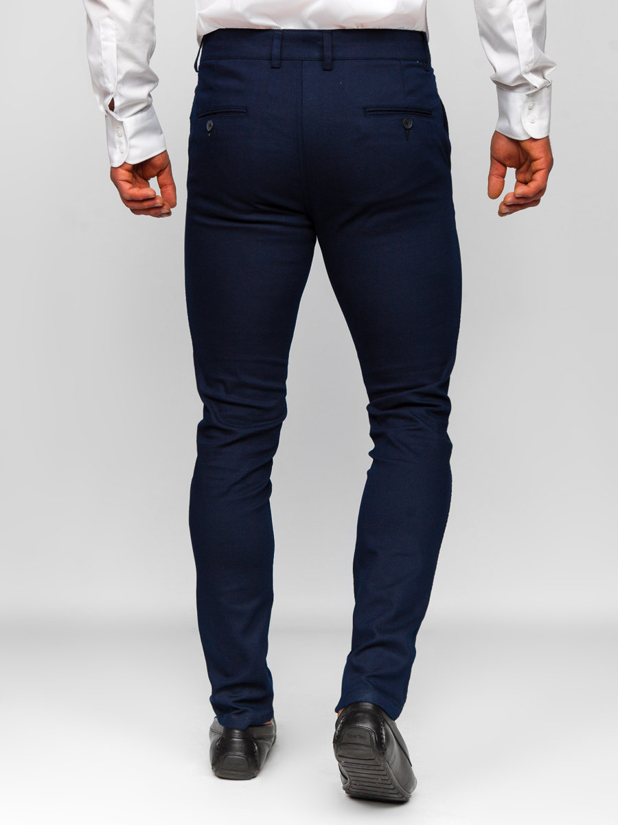 Pantalon chino cheap azul marino hombre