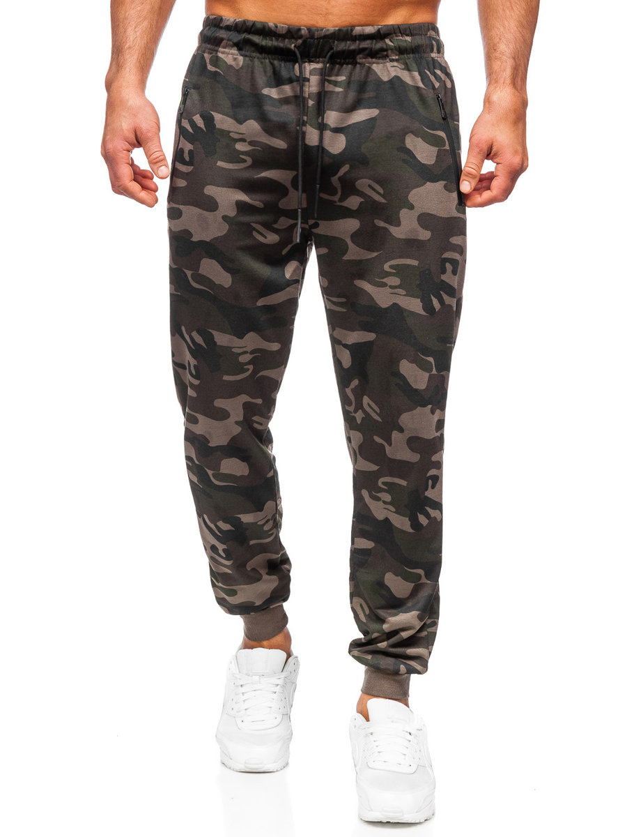 Pantalón de chándal para hombre camuflaje y caqui Bolf KZ15A KHAKI