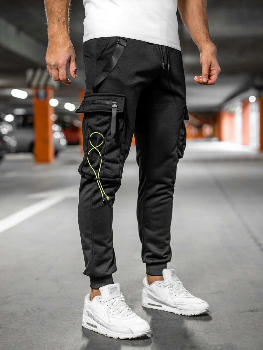 Pantalón jogger de combate para hombre negro Bolf HW2173 NEGRO