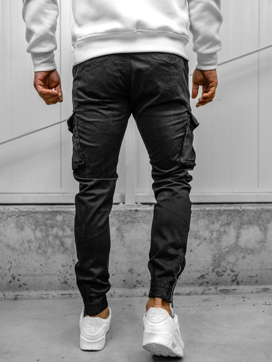 Pantalón jogger slim fit negro