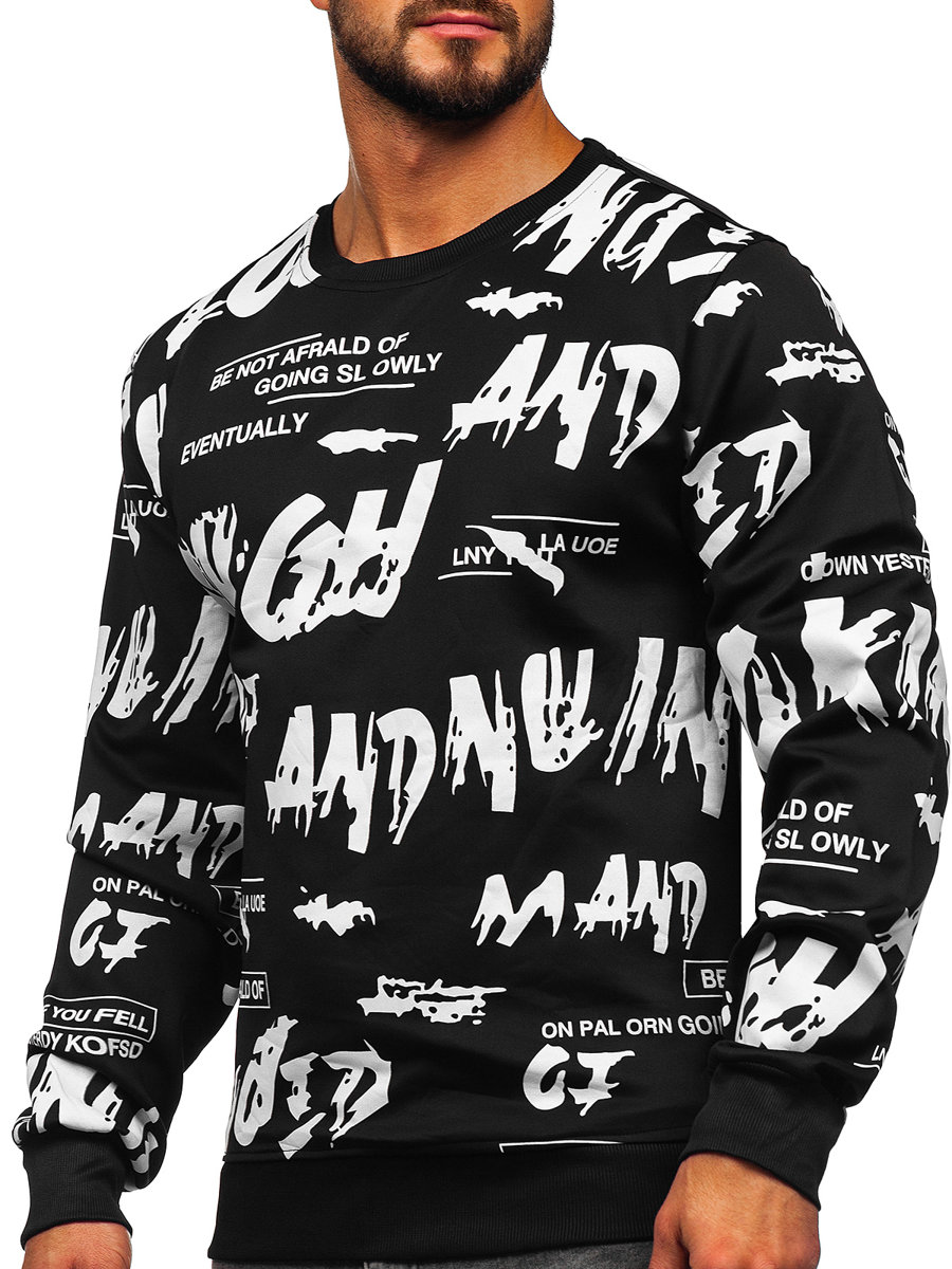 Sudadera sin capucha print hombre