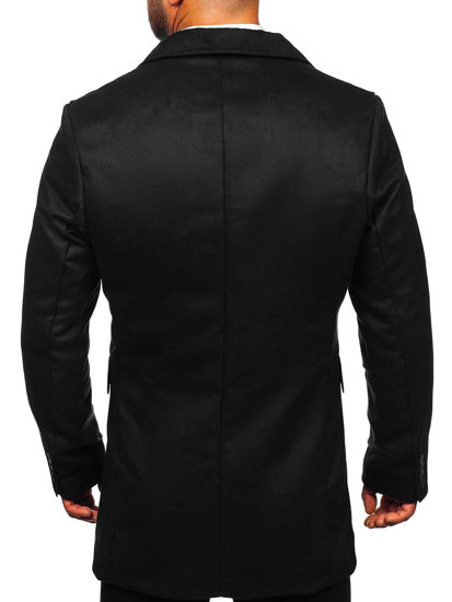 Abrigo con botonadura doble de invierno para hombre negro Bolf 79B3-073