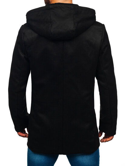 Abrigo de invierno con capucha para hombre negro Bolf 79B3A1-197