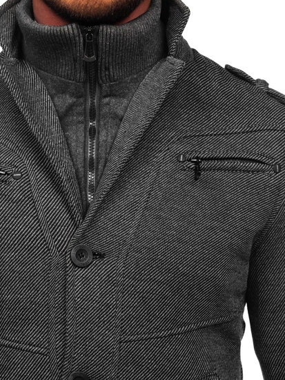 Abrigo de invierno para hombre color gris Bolf 88803