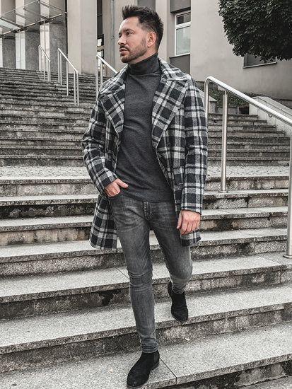 Abrigo de invierno para hombre gris Bolf 1115