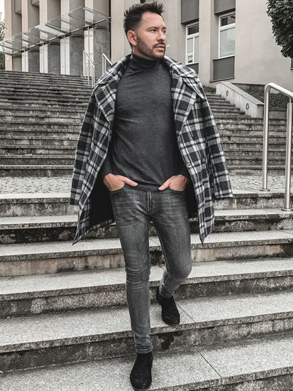 Abrigo de invierno para hombre gris Bolf 1115