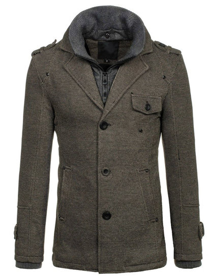 Abrigo de invierno para hombre gris Bolf 88801