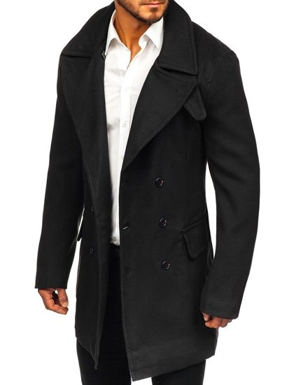 Abrigo de invierno para hombre negro Bolf 1048