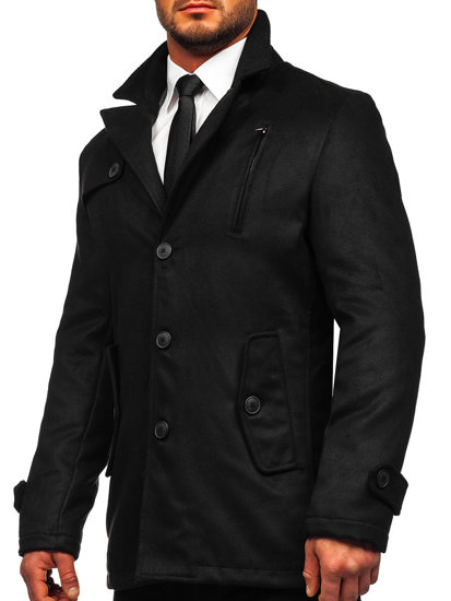 Abrigo de invierno para hombre negro Bolf 3127