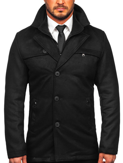 Abrigo de invierno para hombre negro Bolf M3137