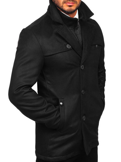 Abrigo de invierno para hombre negro Bolf M3137