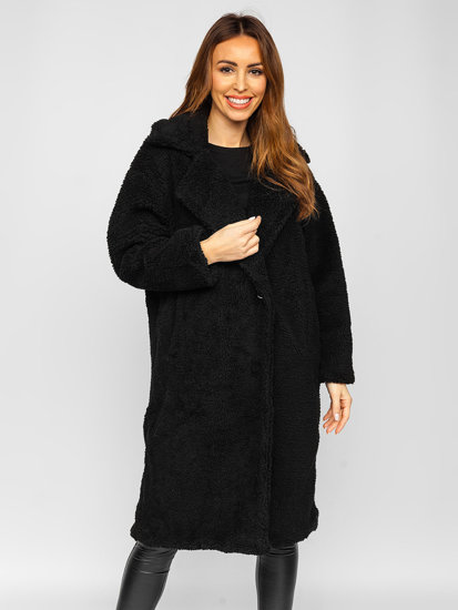 Abrigo largo forrado de invierno para mujer negro Bolf AN105A