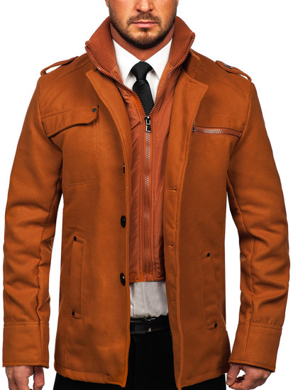 Abrigo para hombre camel Bolf 8856