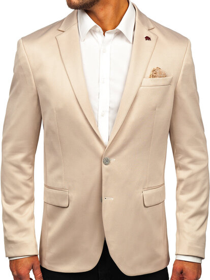 Americana casual para hombre beige Bolf 022