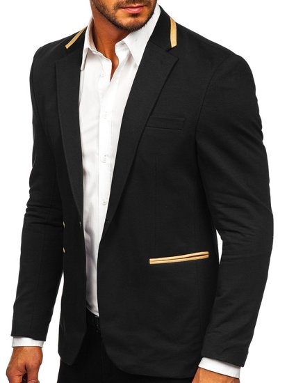 Americana elegante para hombre negro Bolf 9400