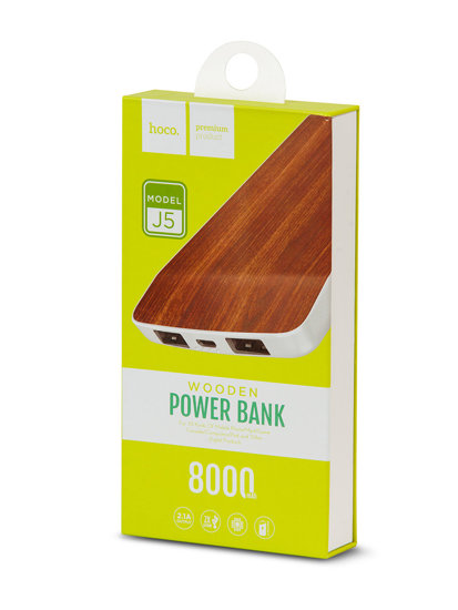 Banco de energía color marrón 8000mAh J5