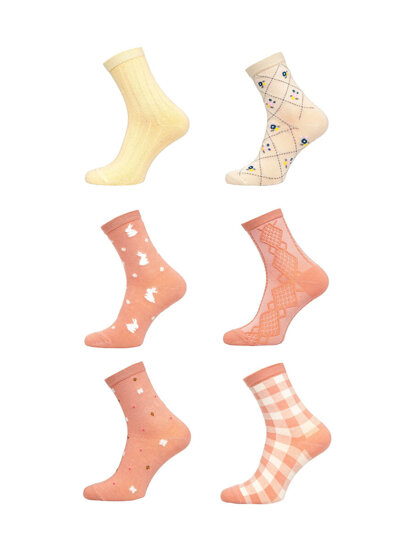 Calcetines estampados para mujer multicolor Bolf M7-6P-2 6 PACK